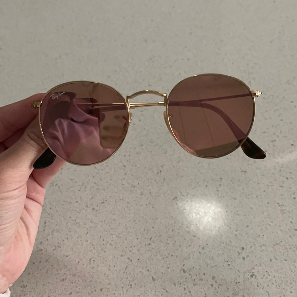 Rose/Copper Round Ray Bans